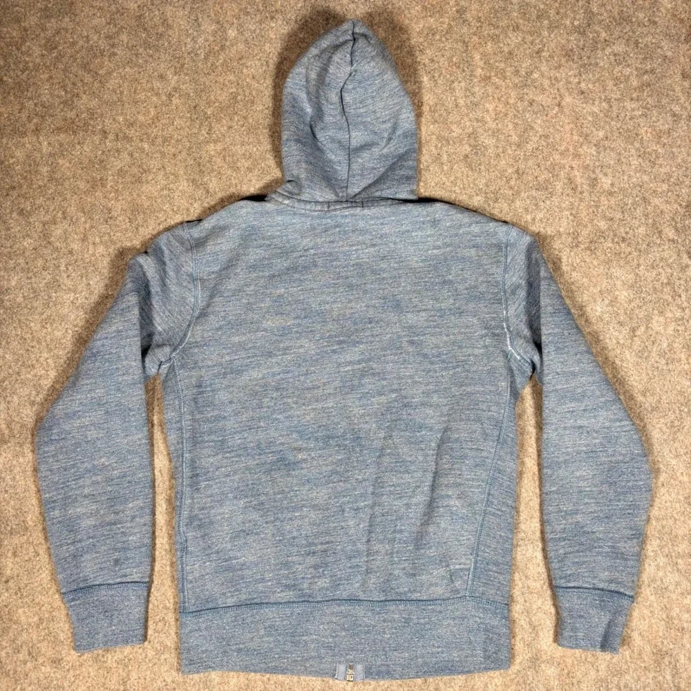 Polo Ralph Lauren Zip Hoodie Mens Small Blue Heathered Pony Logo Sweatshirt